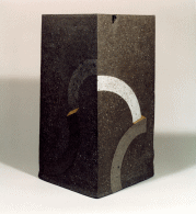 黒陶釉金彩壷1984年